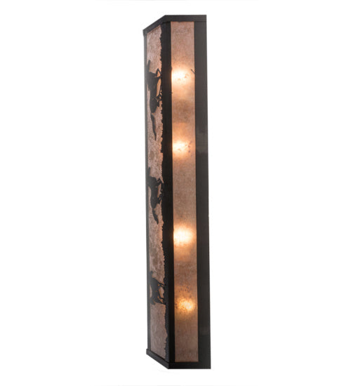 Meyda Tiffany 165969 Four Light Vanity, Flat Black