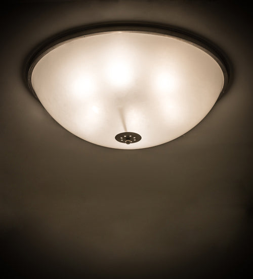 Meyda Tiffany 166061 Six Light Flushmount, Brushed Stainless Steel