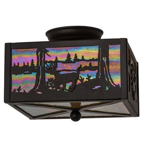 Meyda Tiffany 166326 Two Light Flushmount, Oil Rubbed Bronze