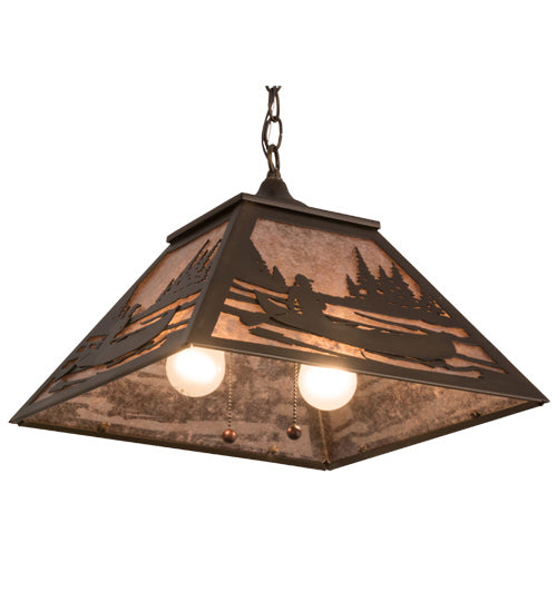 Meyda Tiffany 166329 Two Light Pendant, Antique Copper