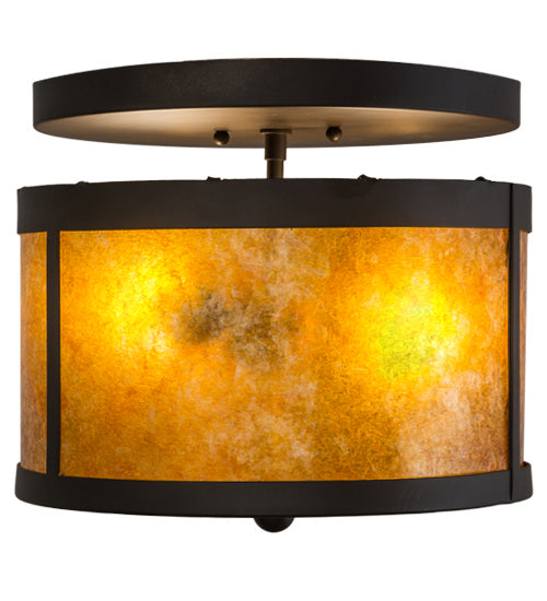 Meyda Tiffany 166409 Two Light Flushmount, Oil Rubbed Bronze