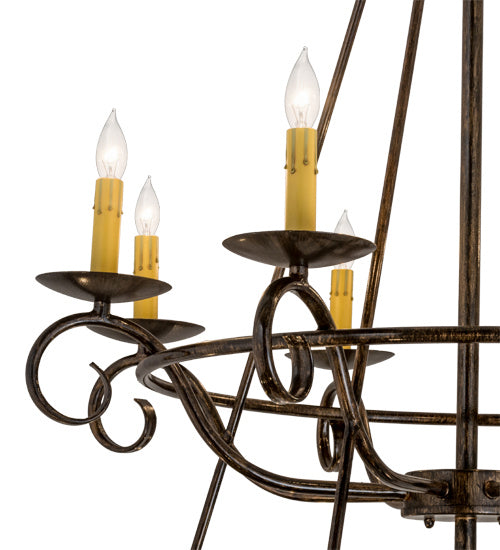 Meyda Tiffany 166524 24 Light Chandelier, Delmonico Bronze