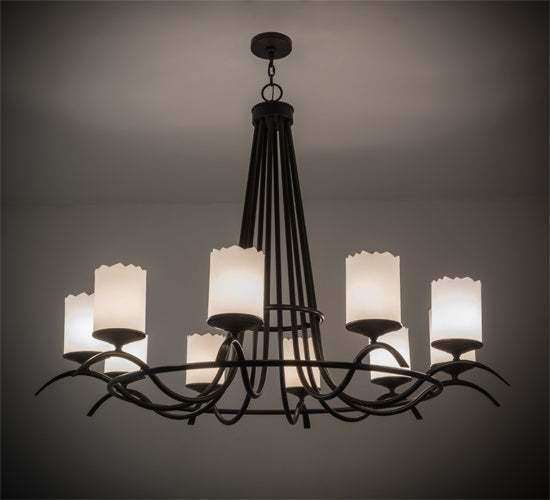 Meyda Tiffany 167672 Ten Light Chandelier, Timeless Bronze