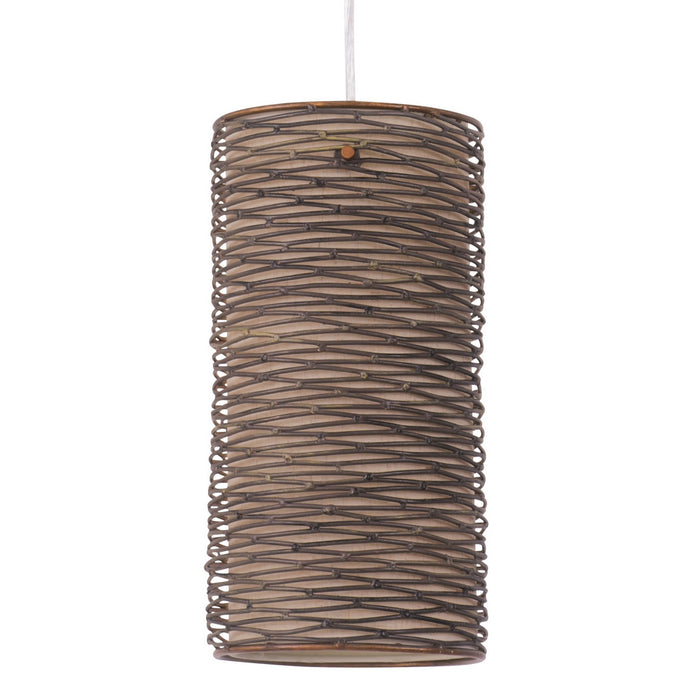 Varaluz 241M01HO One Light Mini Pendant, Hammered Ore