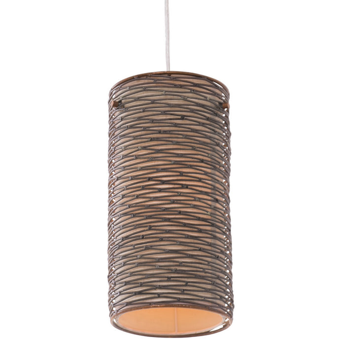 Varaluz 241M01HO One Light Mini Pendant, Hammered Ore