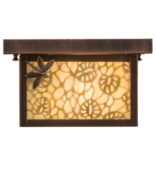 Meyda Tiffany 168724 One Light Flushmount, Antique Copper