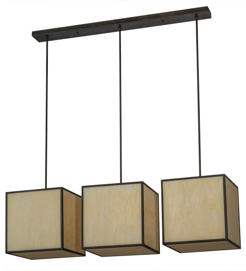 Meyda Tiffany 144372 Three Light Island Pendant, Chestnut