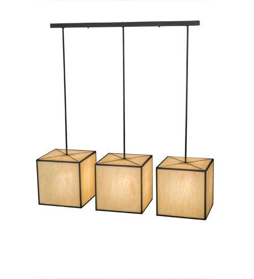 Meyda Tiffany 144372 Three Light Island Pendant, Chestnut