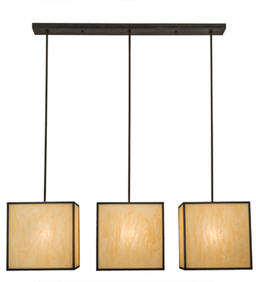 Meyda Tiffany 144372 Three Light Island Pendant, Chestnut