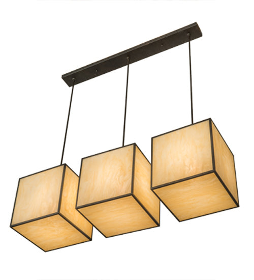Meyda Tiffany 144372 Three Light Island Pendant, Chestnut