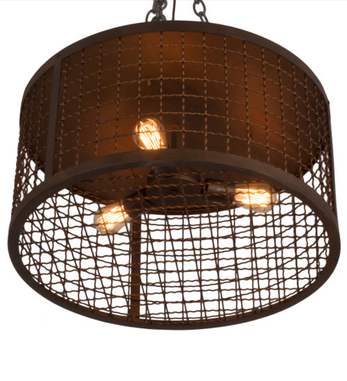 Meyda Tiffany 164225 Three Light Flushmount, Vintage Copper