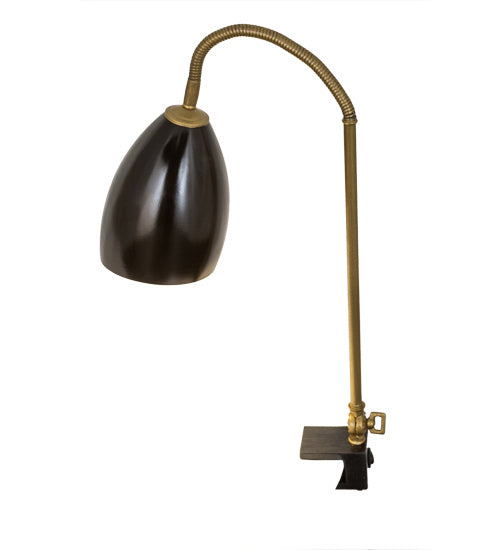 Meyda Tiffany 167595 One Light Swing Arm Desk Lamp, Antique Brass