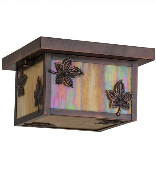 Meyda Tiffany 168726 One Light Flushmount, Antique Copper