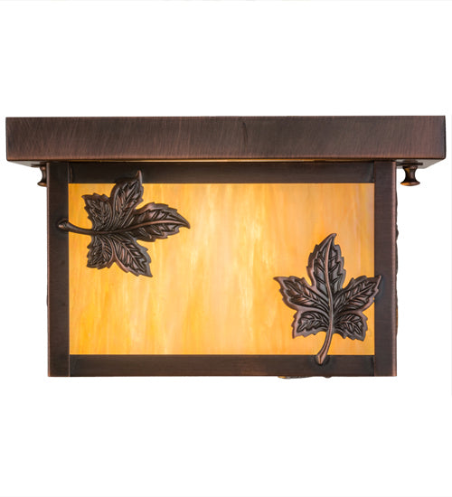 Meyda Tiffany 168726 One Light Flushmount, Antique Copper