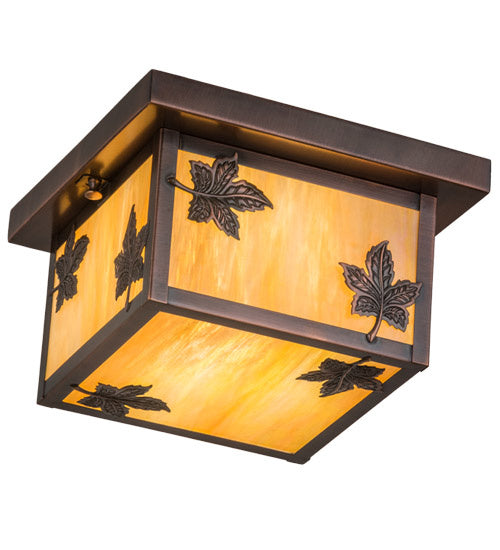 Meyda Tiffany 168726 One Light Flushmount, Antique Copper