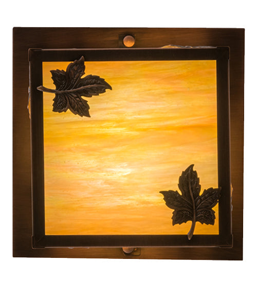 Meyda Tiffany 168726 One Light Flushmount, Antique Copper