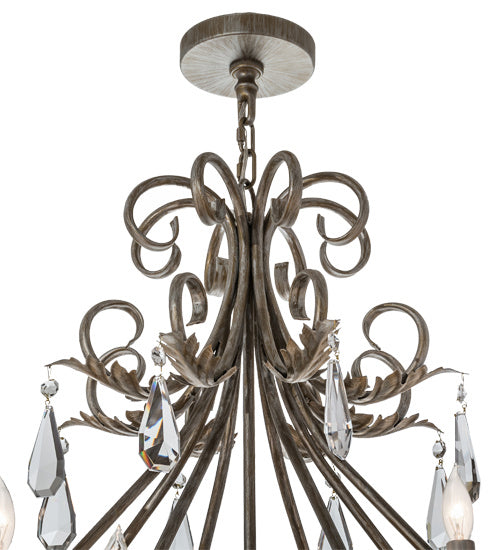 Meyda Tiffany 169173 16 Light Chandelier, Antique Silver