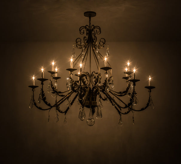 Meyda Tiffany 169173 16 Light Chandelier, Antique Silver