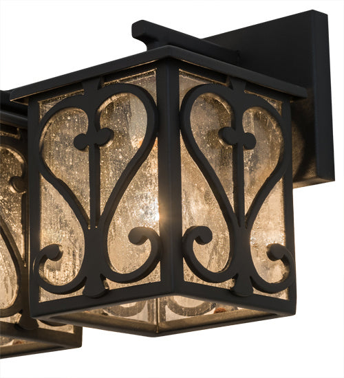 Meyda Tiffany 169391 Two Light Wall Sconce, Wrought Iron