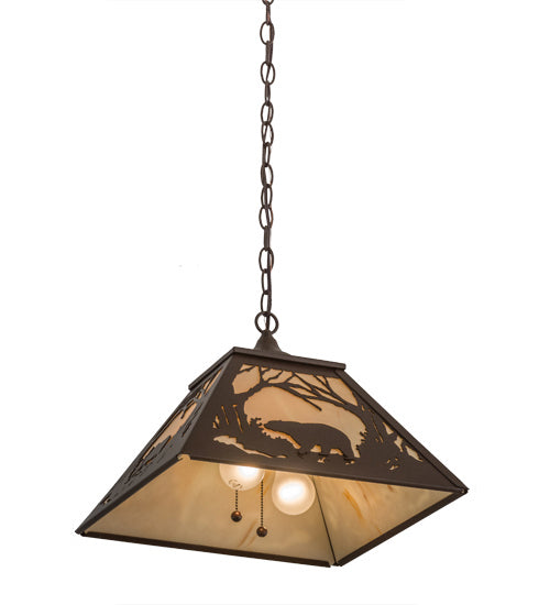 Meyda Tiffany 169952 Two Light Pendant, Cafe Noir