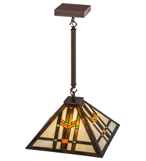 Meyda Tiffany 169999 One Light Pendant, Mahogany Bronze