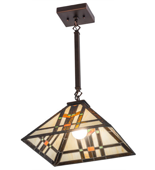 Meyda Tiffany 169999 One Light Pendant, Mahogany Bronze