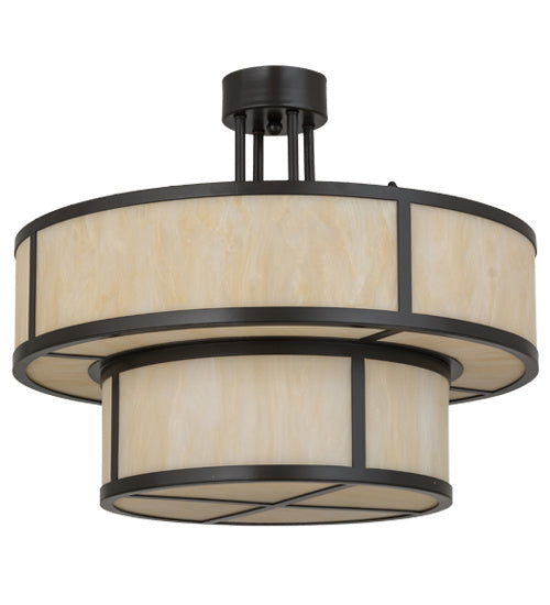 Meyda Tiffany 170542 Six Light Pendant, Timeless Bronze