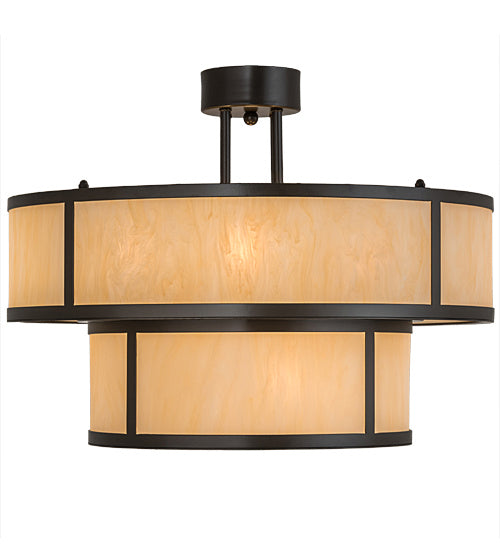 Meyda Tiffany 170542 Six Light Pendant, Timeless Bronze