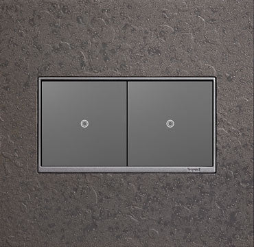 Legrand AWM2GHFFE1 2-Gang Wall Plate, Natural Iron