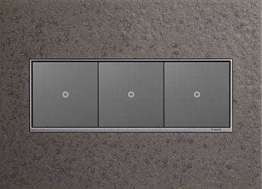 Legrand AWM3GHFFE1 3-Gang Wall Plate, Natural Iron