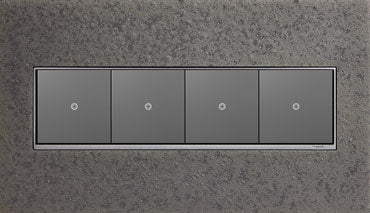 Legrand AWM4GHFFE1 4-Gang Wall Plate, Natural Iron