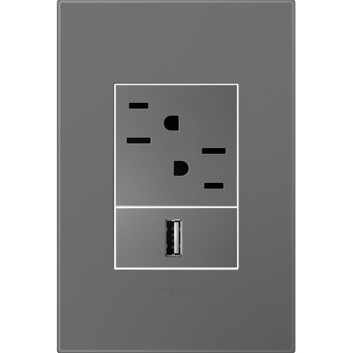 Legrand AWP1G3MG4 Gang Wall Plate, Magnesium