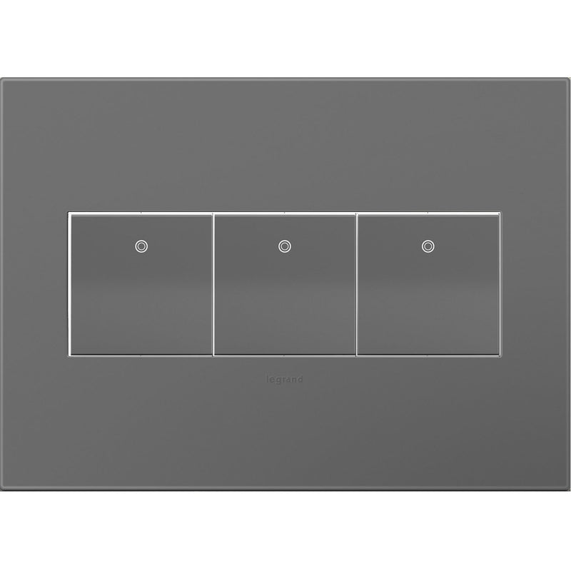 Legrand AWP3GMG4 Gang Wall Plate, Magnesium
