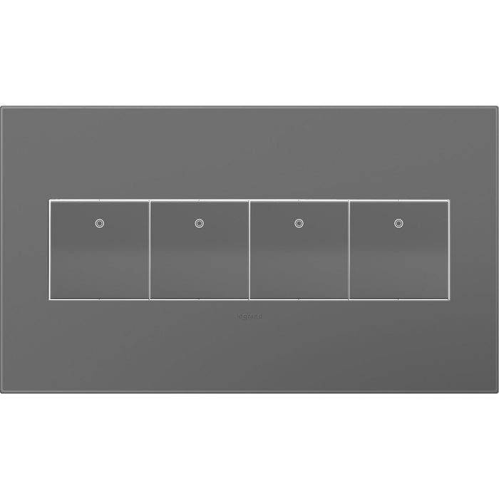 Legrand AWP4GMG4 Gang Wall Plate, Magnesium