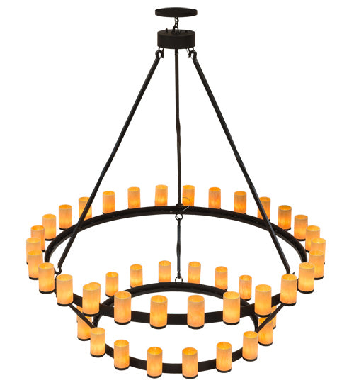 Meyda Tiffany 158996 46 Light Chandelier, Black Metal