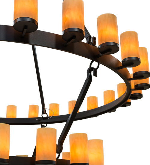 Meyda Tiffany 158996 46 Light Chandelier, Black Metal