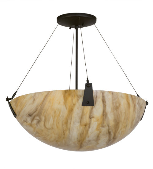 Meyda Tiffany 168120 Four Light Semi-Flushmount, Oil Rubbed Bronze