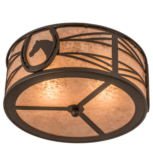 Meyda Tiffany 169866 Two Light Flushmount, Oil Rubbed Bronze