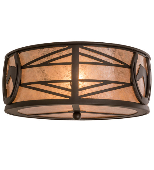 Meyda Tiffany 169866 Two Light Flushmount, Oil Rubbed Bronze
