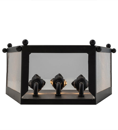Meyda Tiffany 170629 Three Light Wall Sconce, Blackwash