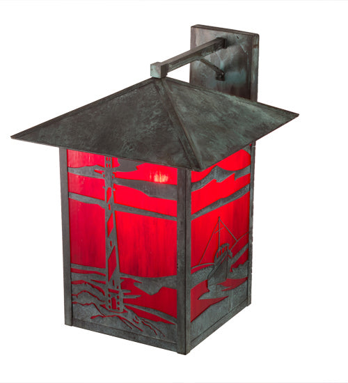 Meyda Tiffany 172100 One Light Wall Sconce, Verdigris