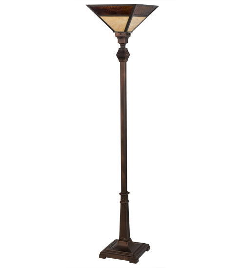 Meyda Tiffany 172177 One Light Torchiere, Mahogany Bronze