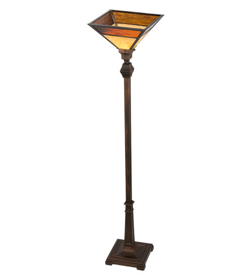 Meyda Tiffany 172177 One Light Torchiere, Mahogany Bronze