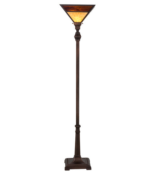 Meyda Tiffany 172177 One Light Torchiere, Mahogany Bronze