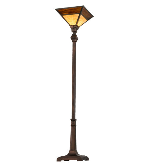 Meyda Tiffany 172177 One Light Torchiere, Mahogany Bronze