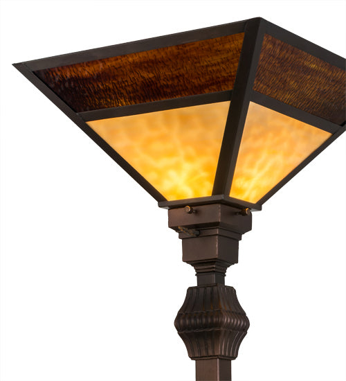 Meyda Tiffany 172177 One Light Torchiere, Mahogany Bronze