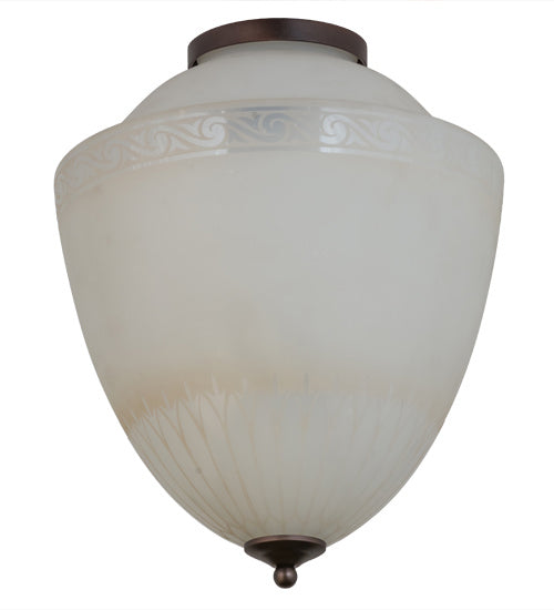 Meyda Tiffany 172338 Two Light Flushmount, Mahogany Bronze