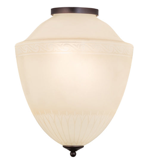 Meyda Tiffany 172338 Two Light Flushmount, Mahogany Bronze