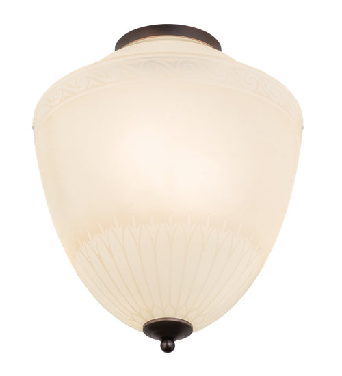 Meyda Tiffany 172338 Two Light Flushmount, Mahogany Bronze