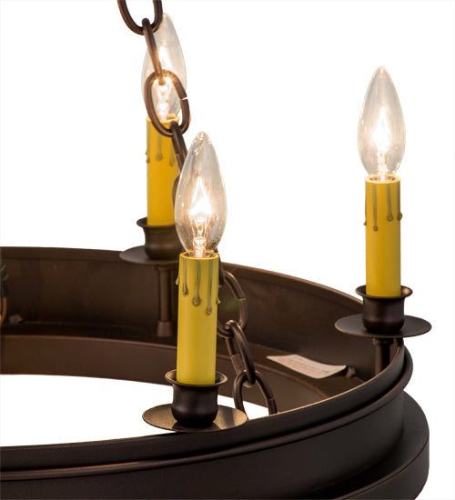 Meyda Tiffany 172655 Six Light Chandelier, Mahogany Bronze